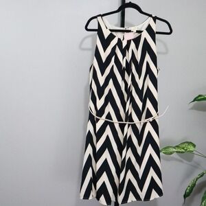 Pink Owl Tan and black Print Dress